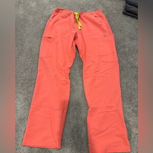 FIGS Neon Pink Scrub Pants (medium petite)